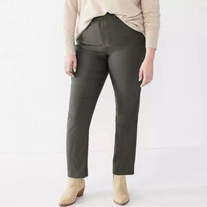 Nine West Women’s Plus High Rise Slim Ankle Pants Sz 26W Darkest Hour Gray